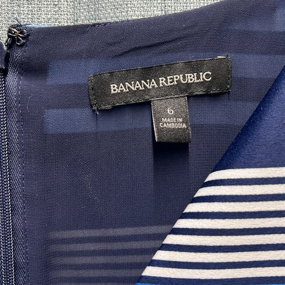 Banana Republic blue striped dress size 6 - Picture 5 of 8